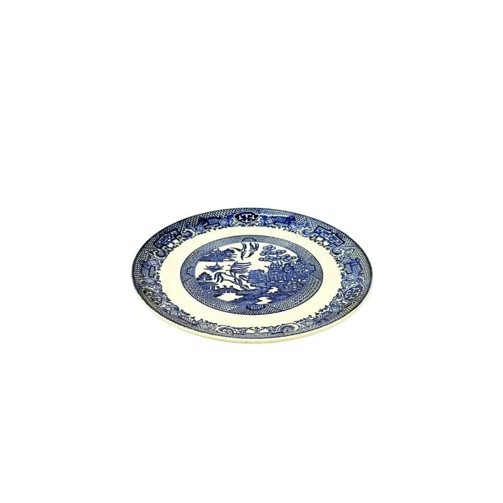 Luncheon Side Plate Vintage Blue Willow Ware Homer Laughlin Chinosiere Replaceme - Picture 13 of 16